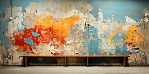 Abstract weathered wall painted background