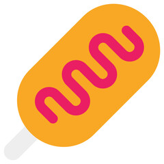 corn dog flat icon