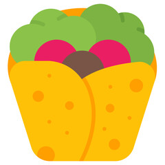 burrito flat icon