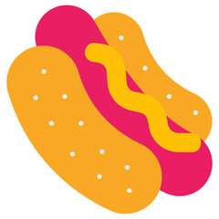 hot dog flat icon