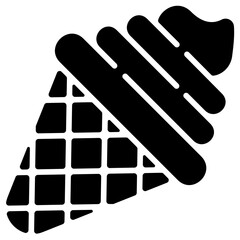 ice cream cone glyph icon