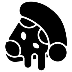pizza slice glyph icon