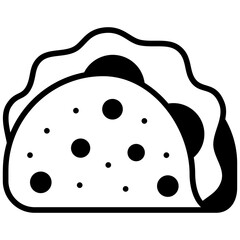 tacos solid line icon