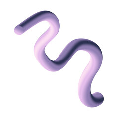 Naklejka premium 3D Gradient Squiggle Line
