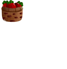 basket with strawberries