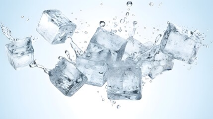 ice cube and water splash