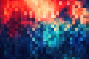 color gradient pixel pattern mosaic