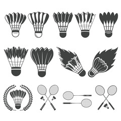 Vector Badminton Bundle, Badminton Vector Cork Bundle, Badminton elements, Racket Vector, Racket equipment, Outline, Sports illustration, Badminton  Ball, vector, Badminton silhouette Bundle