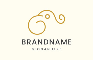 Letter g elephant logo icon design template vector illustration