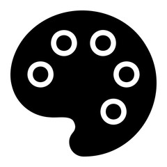 Fototapeta premium palette glyph icon