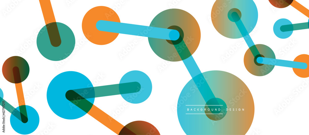 Poster Network concept abstract background. Dots connection. Big data idea. Business template for wallpaper, banner, background or landing