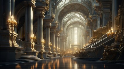 architectural marvels digital art illustration