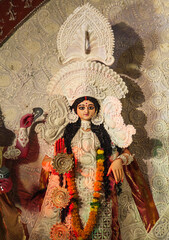Close up of Lakshmi during Durga Pooja.