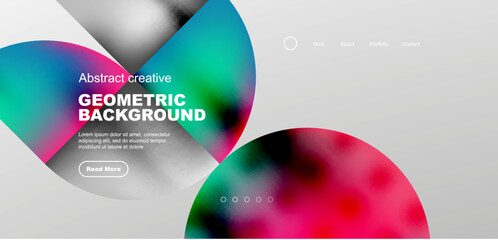 Obraz premium Abstract circles and lines geometric minimal trendy background. Business or technology design for wallpaper, banner, background, landing page, wall art, invitation, prints