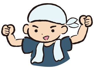 職人の男性のイラスト