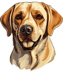 White labrador breed dog portrait 