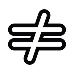 inequality icon vector