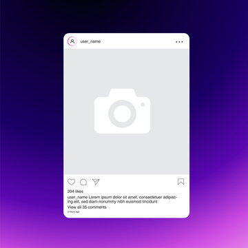 instagram post, phone template set, high quality vector eps light mode, gradient style 2023