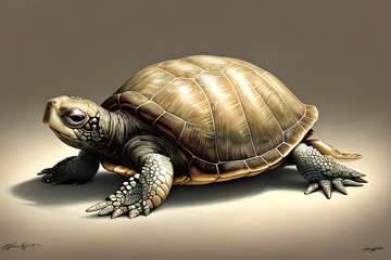 Obraz premium turtle on a rock