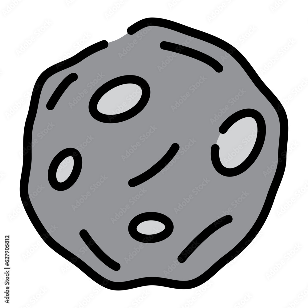 Sticker asteroid rock