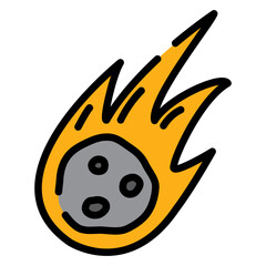 meteorite icon vector 