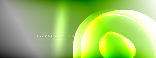 Vector abstract background - liquid transparent bubble shapes on fluid gradient with shadows and light effects