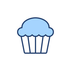 Cup cake icon vector. Cup cake sign and symbol