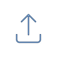 Upload icon vector. load data sign and symbol