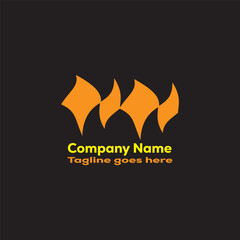 Modern Company Logo. CMYK color mode. Editable color. Free font used. Vector EPS file.