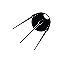 Sputnik Satellite icon design. isolated on white background. vector illustration