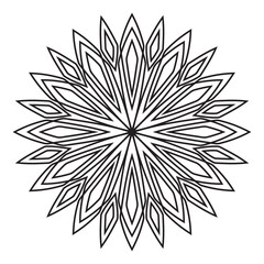 Easy mandala coloring page for adults - simple flower mandala coloring pages - simple mandala pattern coloring pages - mandala outline easy