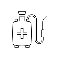 Disinfectant canister icon design. Antibacterial pressure sprayer vector. isolated on white background. vector illustration