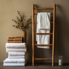 Folded Towels Collection: Hotel & Inn Essentials - obrazy, fototapety, plakaty