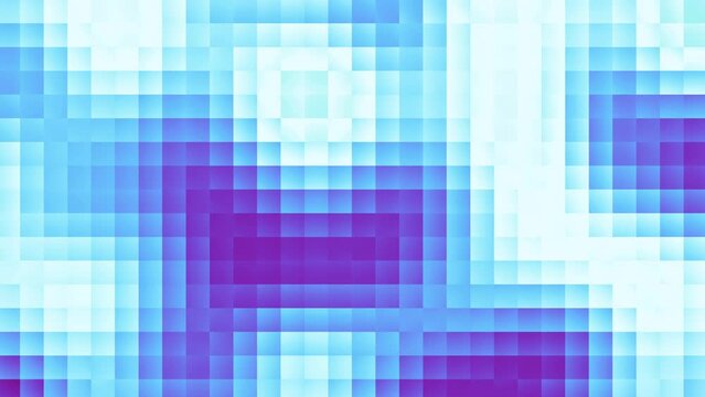 Transform geometric background. Flashing tabstract pixels background. Random small squares. Looping footage.