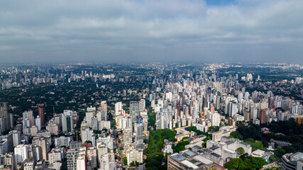 Fototapeta premium drone view from above the city
