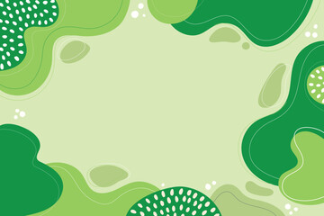 Presentation Background with tropical leaf plant on green background vector design.