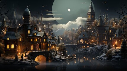 winter season 22 December to 22 March Style Papercut Vecto Generative AI