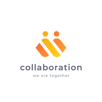Gradient love teamwork community logo