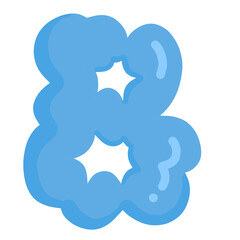 blue B alphabet