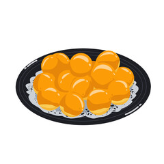 Vector illustration of pineapple cake with pineapple jam in it