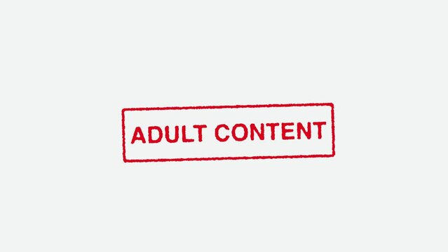 Real Hand Stamping Adult Content on White Background