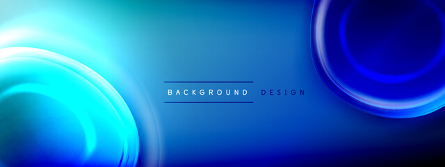 Circles lines and bubbles on bright glowing effect gradient with light and shadow effects. Dynamic interplay of light, shadow and depth. Futuristic and rhythmic technology design