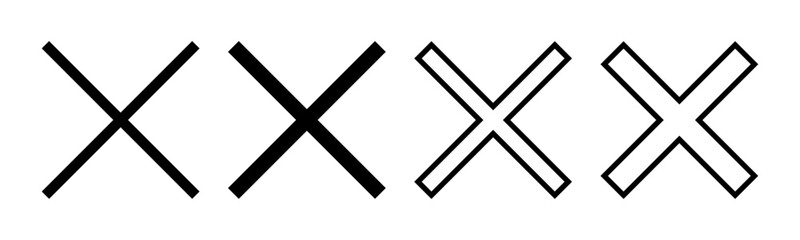 Obraz premium Close icon set illustration. Delete sign and symbol. cross sign