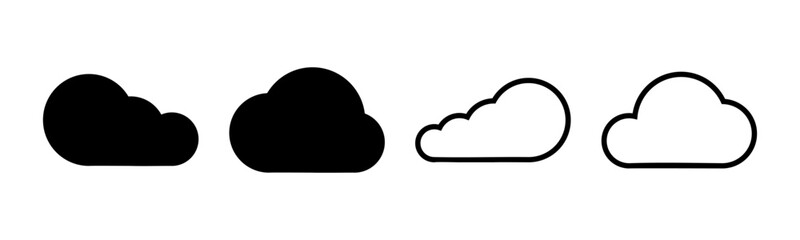 Cloud icon set illustration. cloud sign and symbol