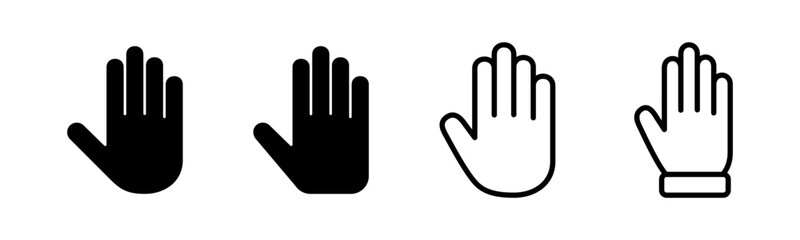 Obraz premium Hand icon set illustration. hand sign and symbol. hand gesture
