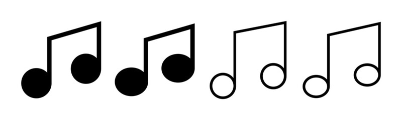 Music icon set illustration. note music sign and symbol