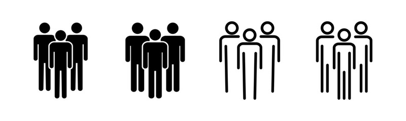 People icon set  illustration. person sign and symbol. User Icon vector