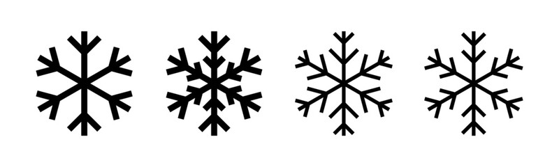 Snow icon set illustration. snowflake sign and symbol