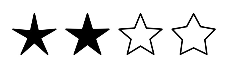 Obraz premium Star Icon set illustration. rating sign and symbol. favourite star icon