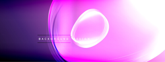 Vector abstract background - liquid transparent bubble shapes on fluid gradient with shadows and light effects